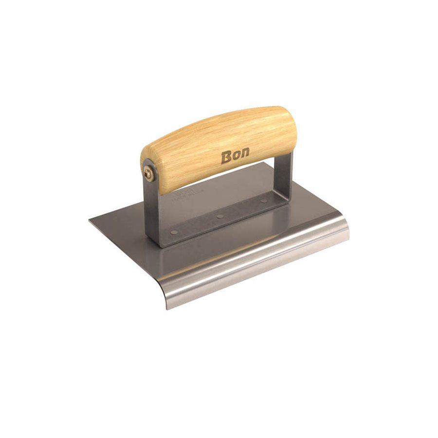 Bon Tool Stainless Steel Pavement Edger - 6" x 4" - Wood Wave Handle