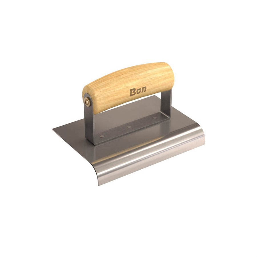 Bon Tool Stainless Steel Pavement Edger - 6" x 4" - Wood Wave Handle