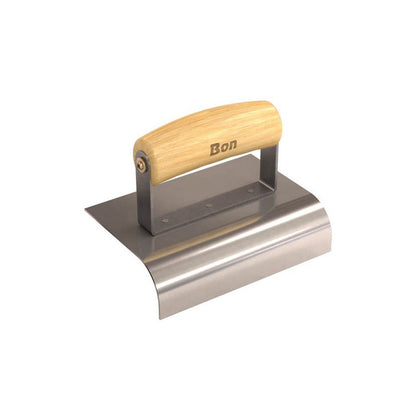 Bon Tool Stainless Steel Pavement Edger - 6" x 4" - Wood Wave Handle