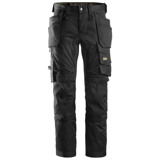 Snickers 6241 AllroundWork, Stretch Trousers Holster Pockets - Black/Black