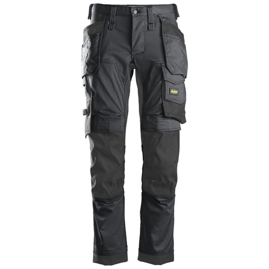 Snickers 6241 AllroundWork, Stretch Trousers Holster Pockets - Steel Grey\Black