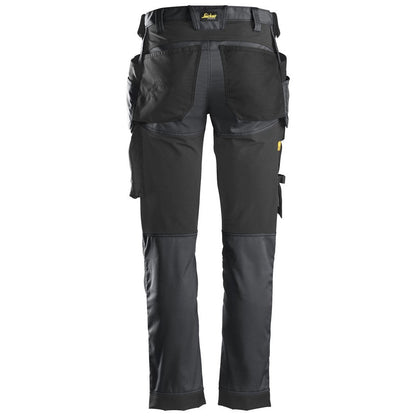 Snickers 6241 AllroundWork, Stretch Trousers Holster Pockets - Steel Grey\Black