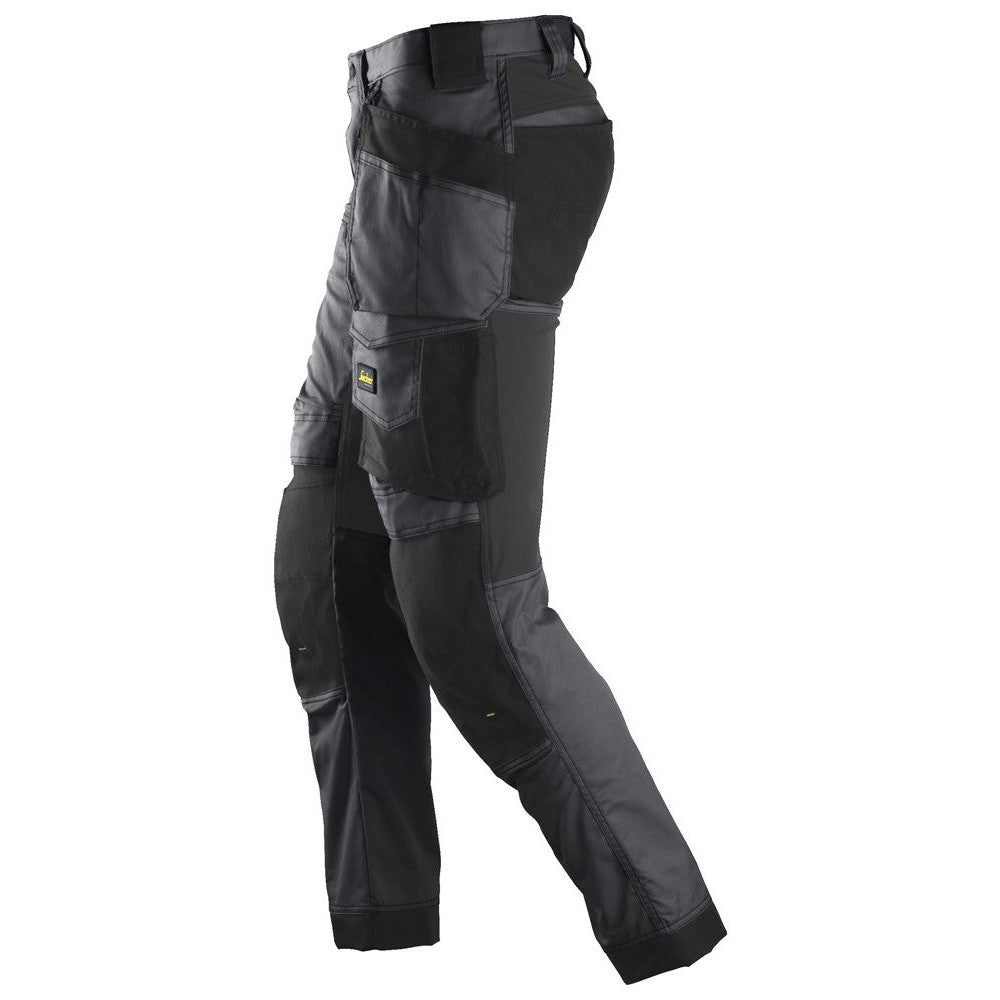 Snickers 6241 AllroundWork, Stretch Trousers Holster Pockets - Steel Grey\Black