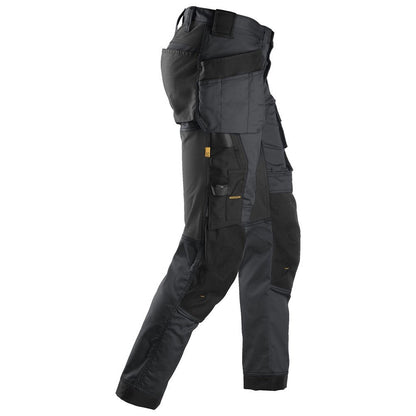 Snickers 6241 AllroundWork, Stretch Trousers Holster Pockets - Steel Grey\Black