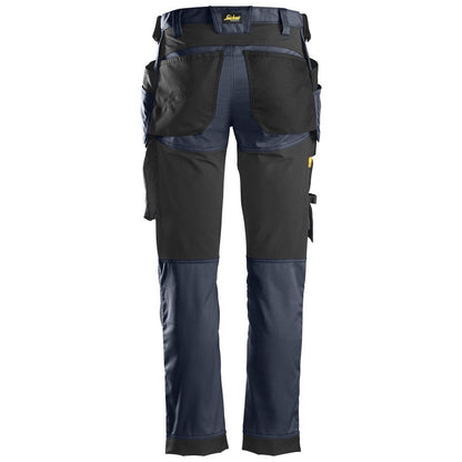 Snickers 6241 AllroundWork, Stretch Trousers Holster Pockets - Navy\Black