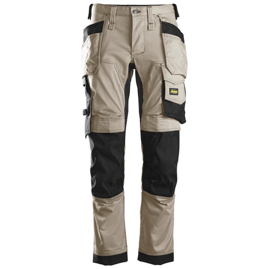 Snickers 6241 AllroundWork, Stretch Trousers Holster Pockets - Khaki\Black