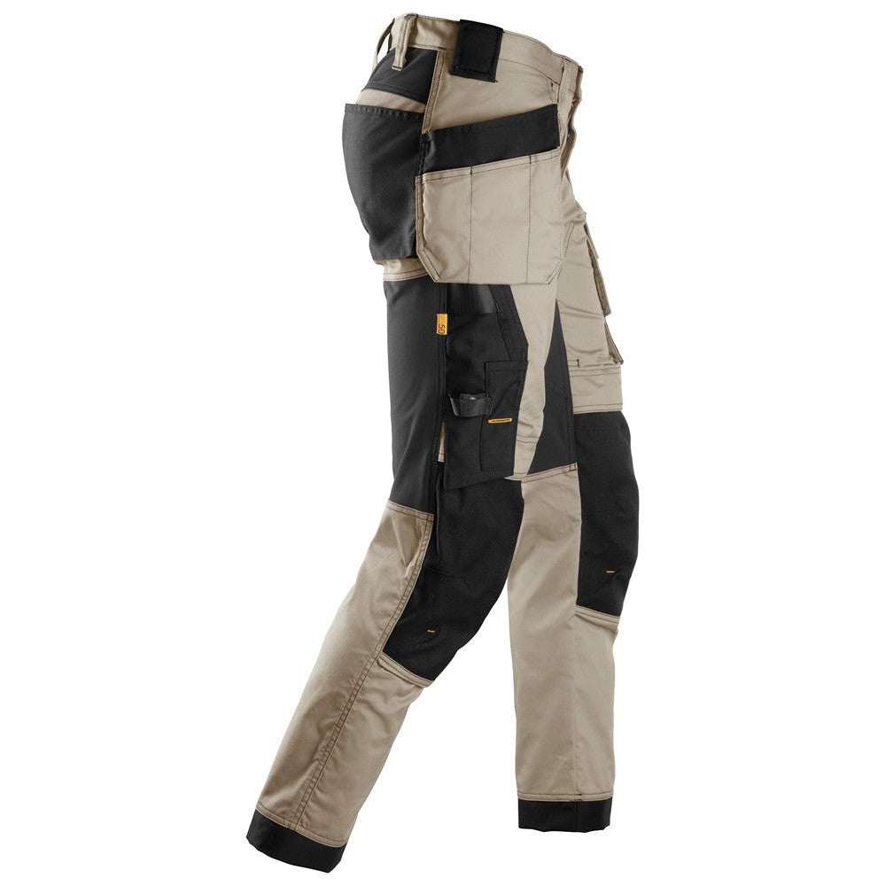 Snickers 6241 AllroundWork, Stretch Trousers Holster Pockets - Khaki\Black