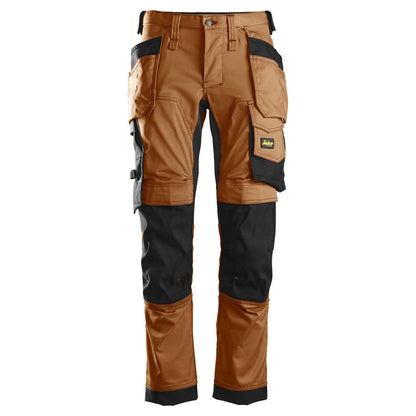 Snickers 6241 AllroundWork, Stretch Trousers Holster Pockets - Brown\Black