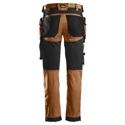 Snickers 6241 AllroundWork, Stretch Trousers Holster Pockets - Brown\Black