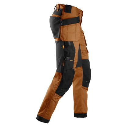 Snickers 6241 AllroundWork, Stretch Trousers Holster Pockets - Brown\Black