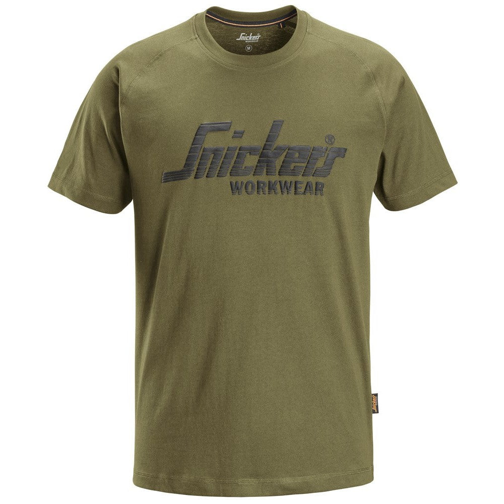 Snickers 2590 Logo T-Shirt - Khaki Green