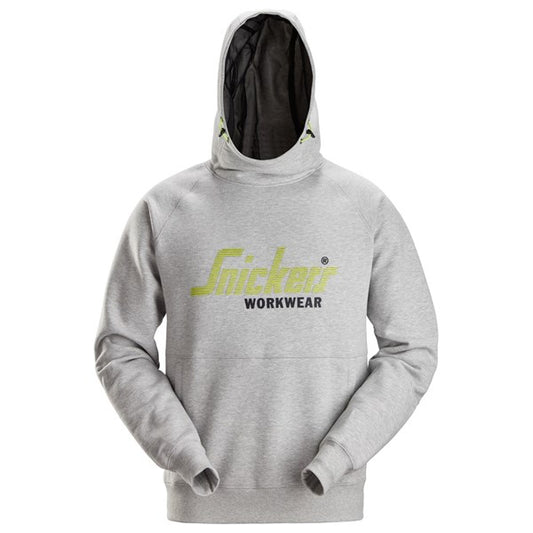 Snickers 2845 Logo Hoodie - Grey Melange