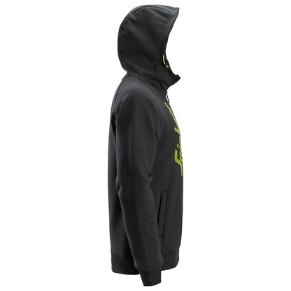 Snickers 2846 Logo Full-Zip Hoodie - Black