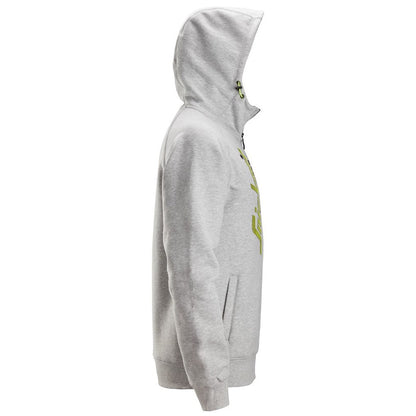 Snickers 2846 Logo Full-Zip Hoodie - Grey Melange