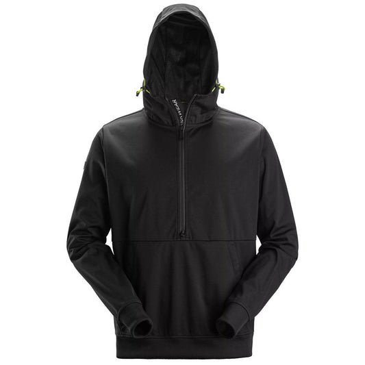 Snickers 8400 FlexiWork, Windblocker Stretch Half-Zip Hoodie - Black