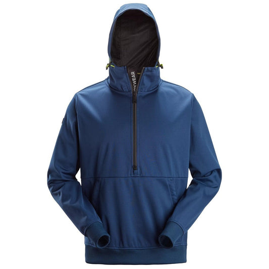 Snickers 8400 FlexiWork, Windblocker Stretch Half-Zip Hoodie - Deep Blue