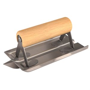 Bon Tool Carbon Steel Concrete Groover - Wood Handle