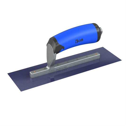 Bon Tool Ultra Flex Blue Steel Square End Finish Trowel  - Comfort Wave Handle