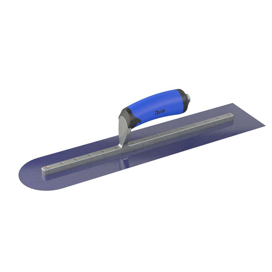 Bon Tool Blue Steel Square/Round Trowel - Comfort Wave Handle