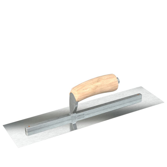 Razor Stainless Steel Finishing Towel - Square End -  Camel Back Wood Handle