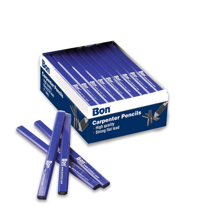 Bon Tool Carpenter Pencil - Blue Casing Hard Black Lead 34-338 (Single Pencil)